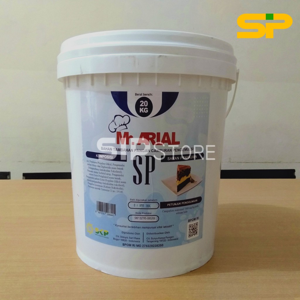 

SP "MR.ARIAL" @20kg / Pengembang Kue / Pelembut Kue / Pengemulsi Kue @20kg