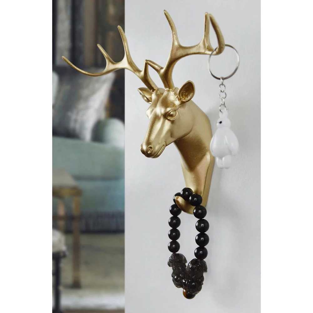 TD - DAP IAMPRETTY Gantungan Dinding Wall Hanging Hook Antlers Head - RY-92401