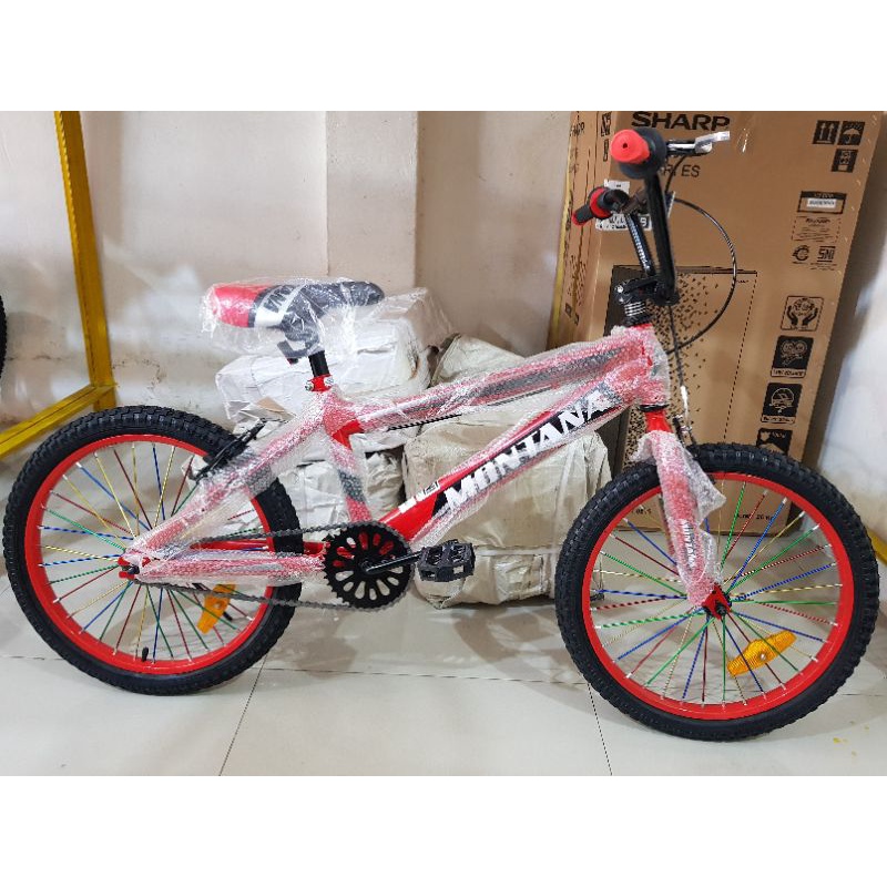 Sepeda BMX 20 inch MONTANA Jari-Jari Motor ( Warna Merah / Red )