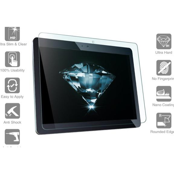TERBARU TEMPERED GLASS LENOVO TAB 3 YOGA 10.1 INCHI SCREEN GUARD TABLET NP - PUTIH TERJAMIN