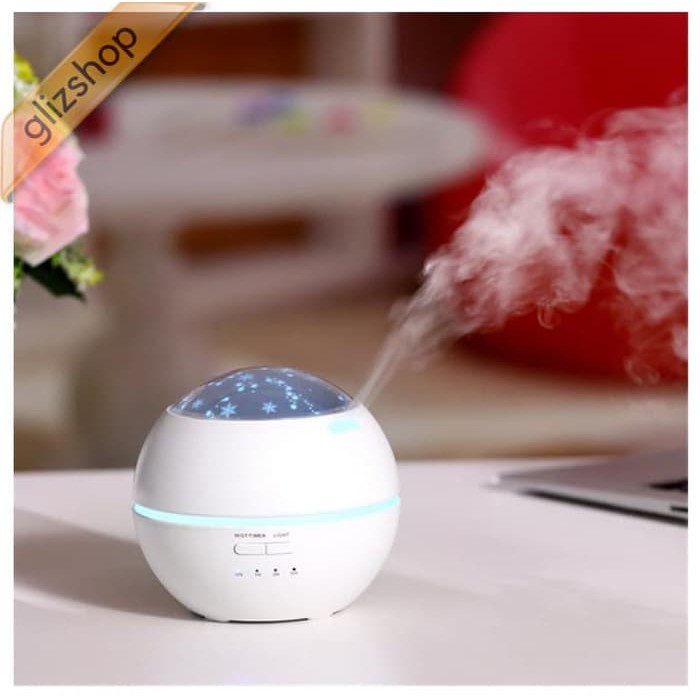 Diskon Air Humidifier ultrasonic Led proyektor/difuser/Oil Aromatherapy Ori