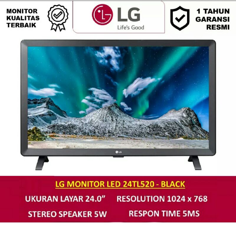 LG Monitor TV 24 inch Digital (24TL520V-PT) - Garansi Resmi