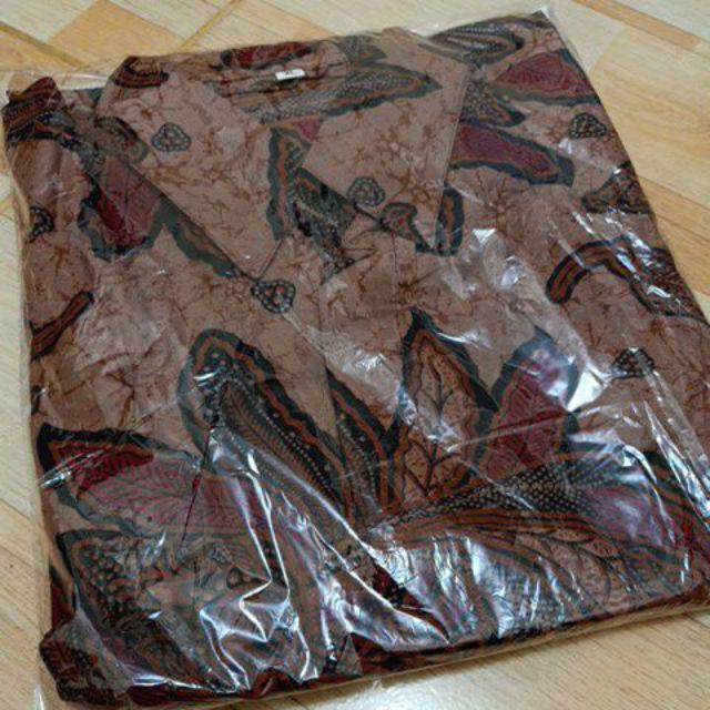 Kemeja Batik Hrb026 Kenongo Kemeja Tosca Pendek Pekalongan Padi M L Xl Sogan Tulis Asifa Batik Padi