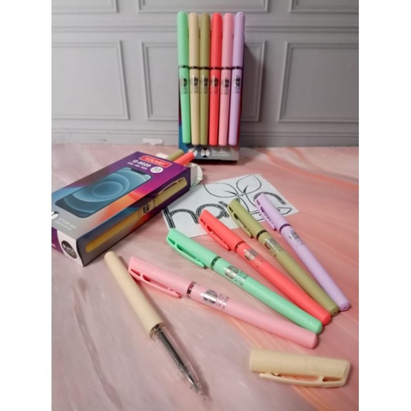 

(12pc) Pen Gel Apel /Pen Ipen/Pen murah/pen gel murah/gel pen/bolpen/ballpoint apel