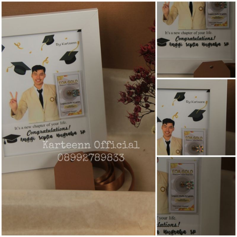 Frame gift 2D 6R berikut ucapan untuk hadiah