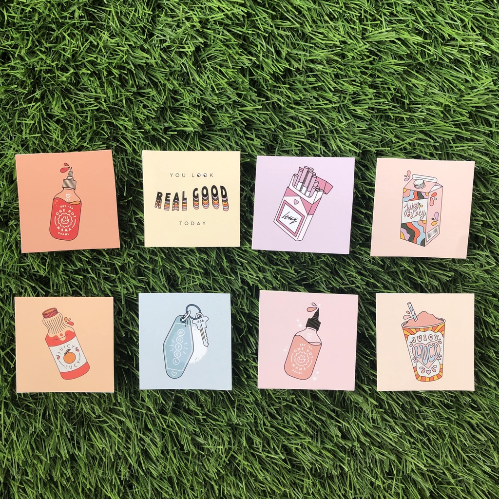 

Stiker Sticker Colorful Fancy Estetik Aesthetic Unik Lucu Murah 34pcs