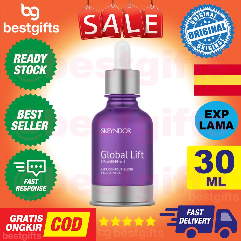 SKEYNDOR GLOBAL LIFT CONTOUR ELIXIR FACE AND NECK MENGEMBALIKAN VOLUME WAJAH LEHER ANTI AGING 30 ML