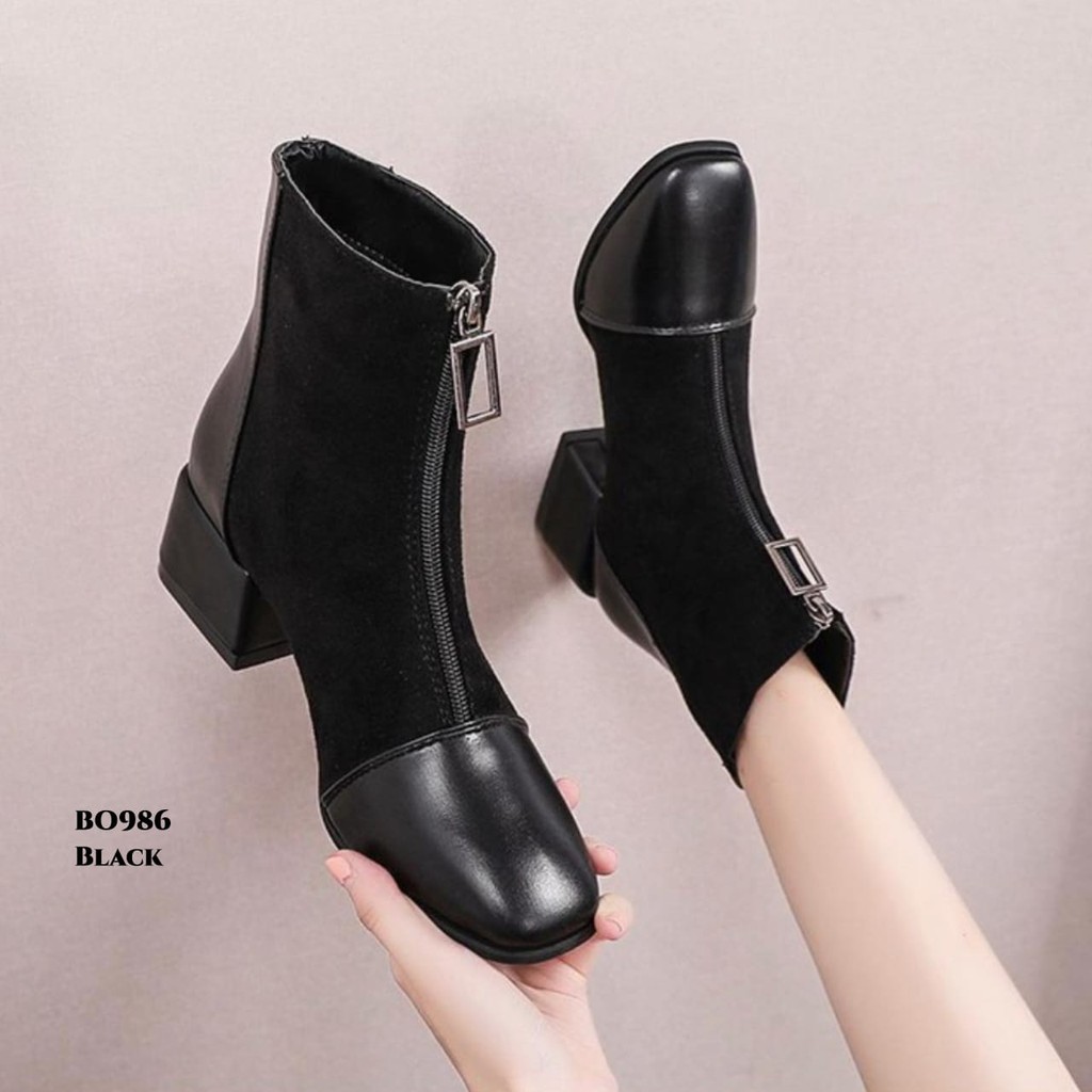 RESTOCK WYN SEPATU BOOTS FLAT KOREA BO986