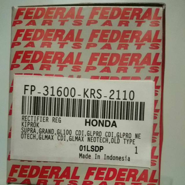 Kiprok Regulator Federal Supra Grand GL Pro Old Type FP 31600 KRS 2110