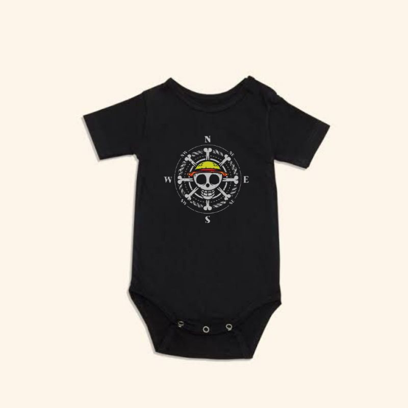 kaos baju bayi LOGO ONE PIECE tshirt anime jumper baby kids kaus pendek usia 0 1 2 3 4 5 6 7 8 9 10 