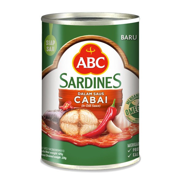 

ABC Sardines Chilli Sauce 425gr - Ikan Sarden Saus Cabai