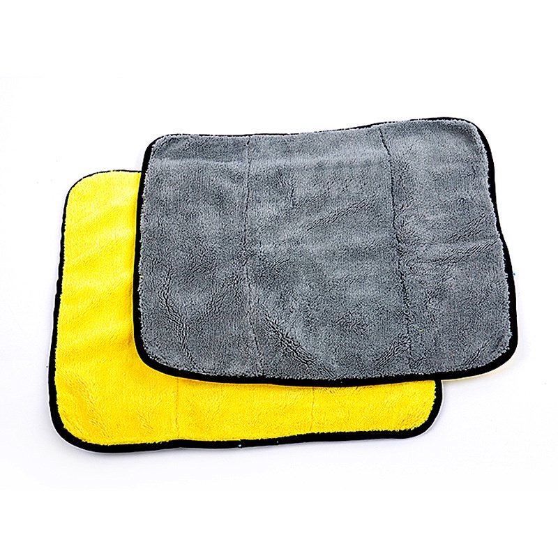 2pcs Kain Lap Mobil Microfiber Car Wipe cloth Universal Serba Guna Tebal Lap Motor Warna Kuning 30X30cm