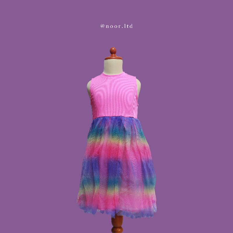 Noor.ltd Moera Rainbow Dress