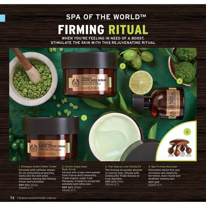 The Body Shop Spa Of The World Ethiopian Green Coffee Cream 350Ml - Ukuran 350Ml