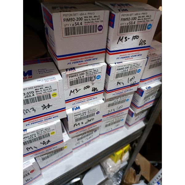 PISTON KIT SEHER SET FIM 92 IZUMI RACING YAMAHA MIO M3 SOUL GT 125 CC TERBARU TERMURAH TERLARIS 52.4