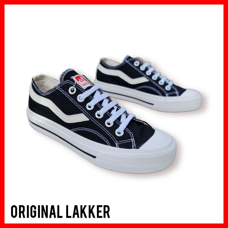 SEPATU SEKOLAH PRIA WANITA ORIGINAL SIZE 36-43 FULL HITAM / SEPATU KASUAL COWOK CEWEK LAKKER ORIGINAL UNISEX COUPLE / SEPATU KULIAH SD SMP SMA / SEPATU SNEAKERS ORIGINAL SKATEBOARD DISTRO KEKINIAN