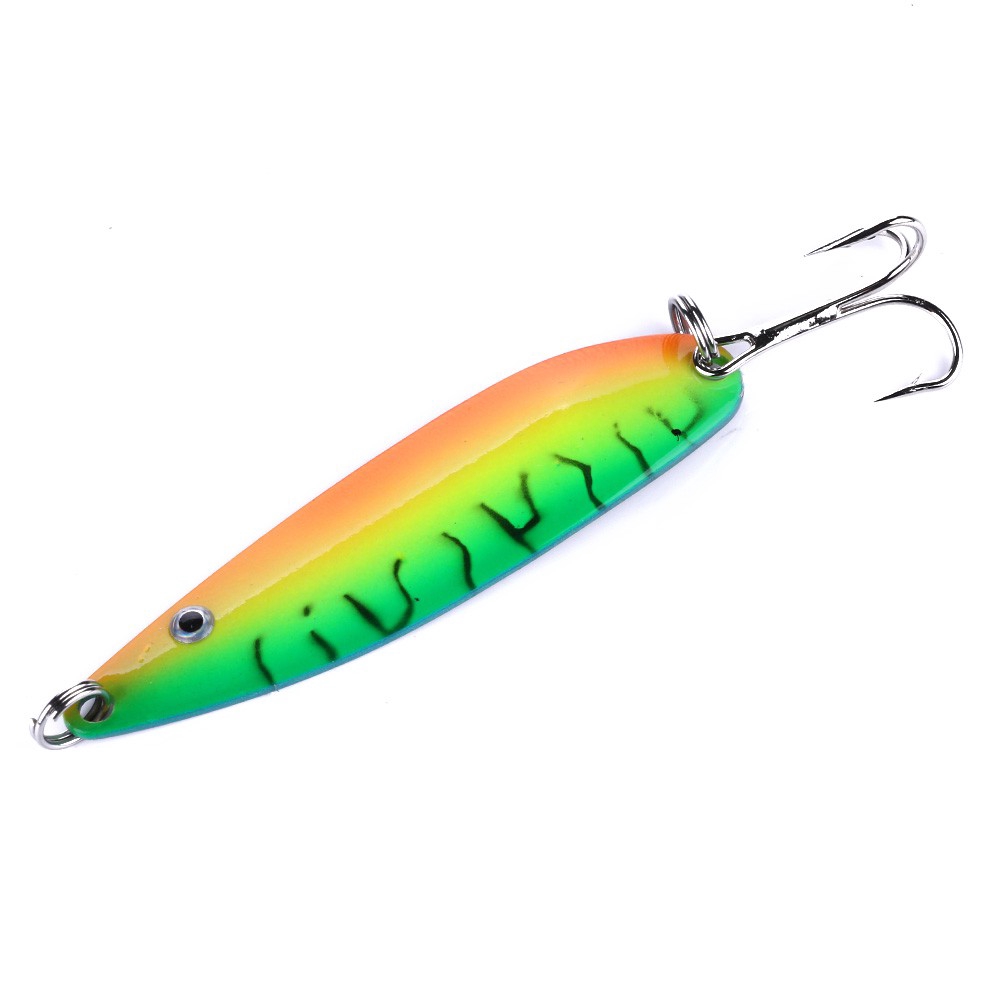 HENGJIA 12Buah Umpan Pancing Spoon Spinner Swimbait Fishing Lure Sequin Payet Sink Bait Bass Tackle