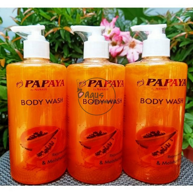 ⭐BAGUS⭐ ( BESAR ) PAPAYA BY MAMAYA BODY WASH 500ML / BODY WASH PAPAYA