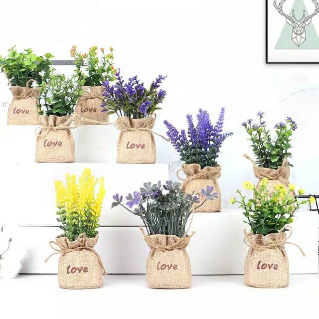 Bunga artificial pot goni murah