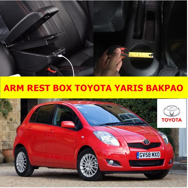 Arm Rest Box Kotak Alas Lengan TOYOTA YARIS BAKPAO dual stack 7 Port USB Charger