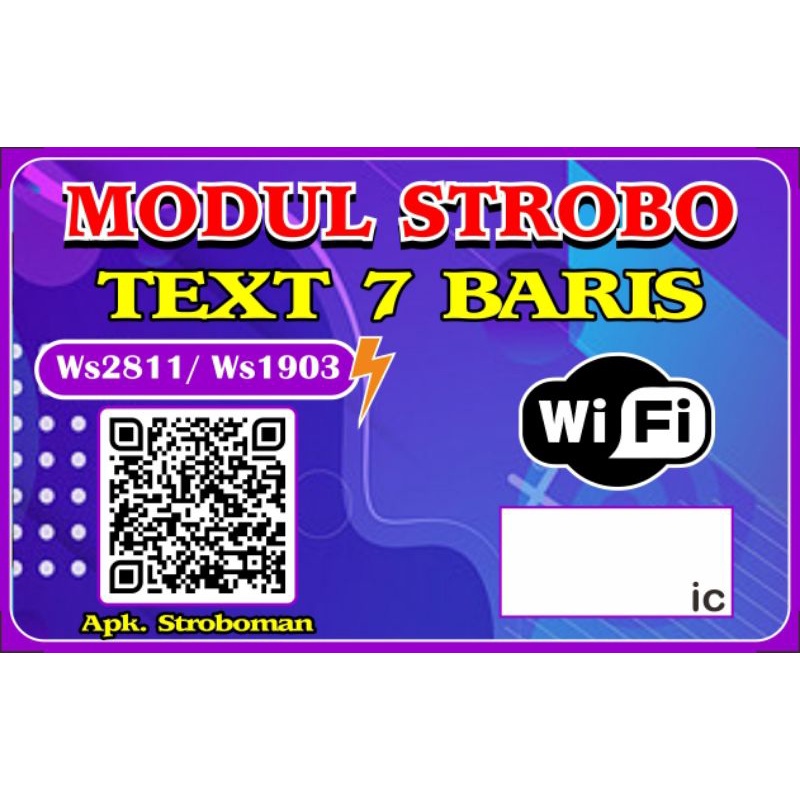 (7 BARIS MODUL)STROBO RUNNING TEXT 7 BARIS LED WS2811/1903