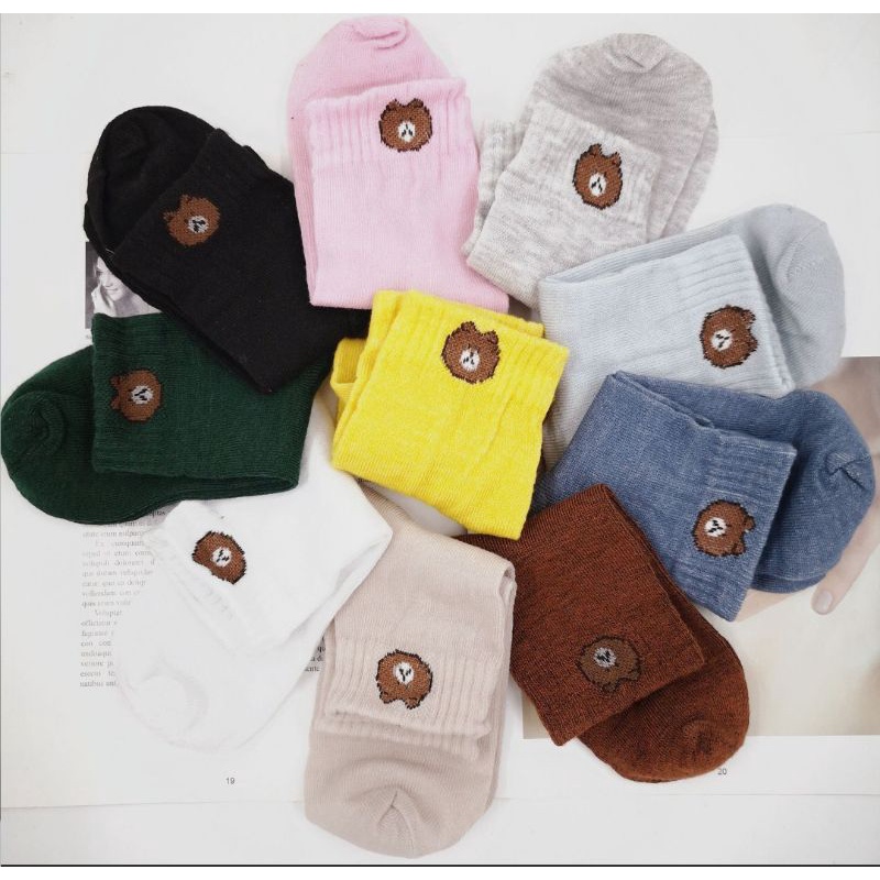 KAOS KAKI IMPORT  FREE POUCH { 10 PASANG }-3
