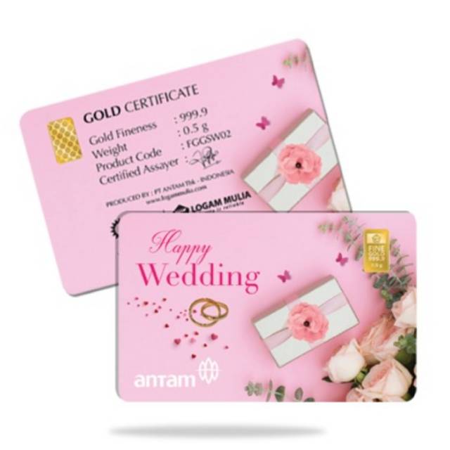 LOGAM MULIA  ANTAM GIFT SERIES HAPPY WEDDING