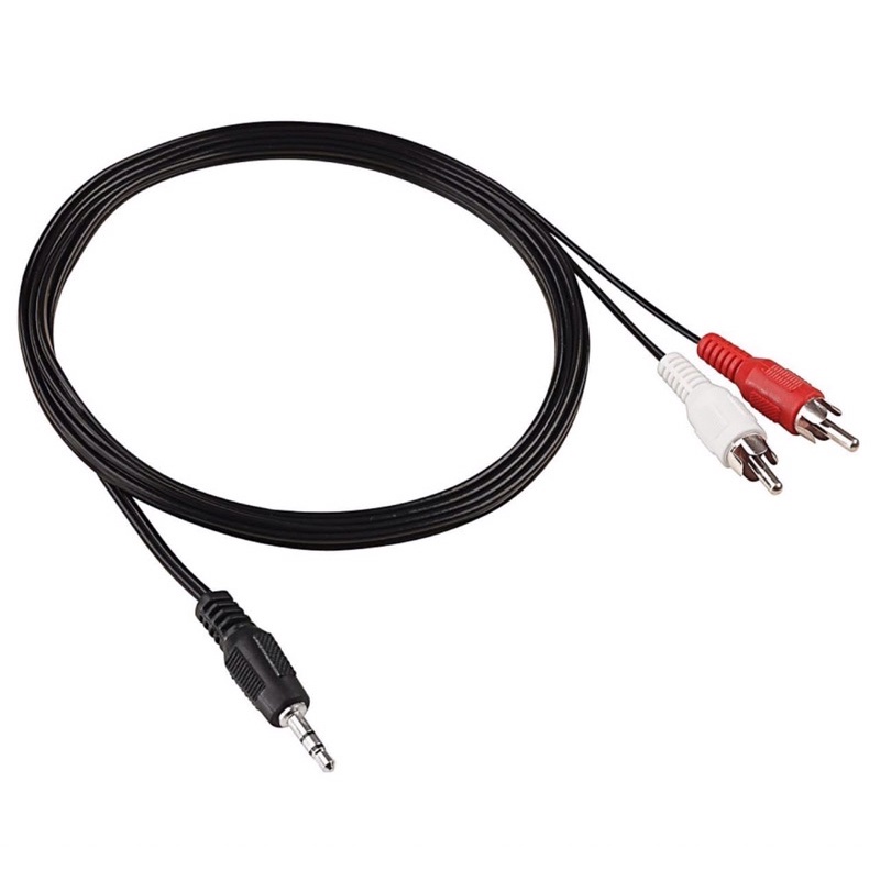 Kabel audio 2 in 1 Jack 3.5mm to Rca 2 audio (1 Meter)