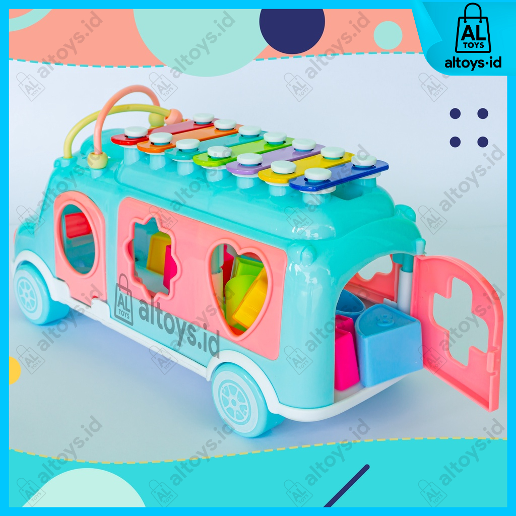 MAINAN EDUKASI PUZZLE MOBIL XYLOPHONE MUSICAL MAINAN MOBIL PUZZLE