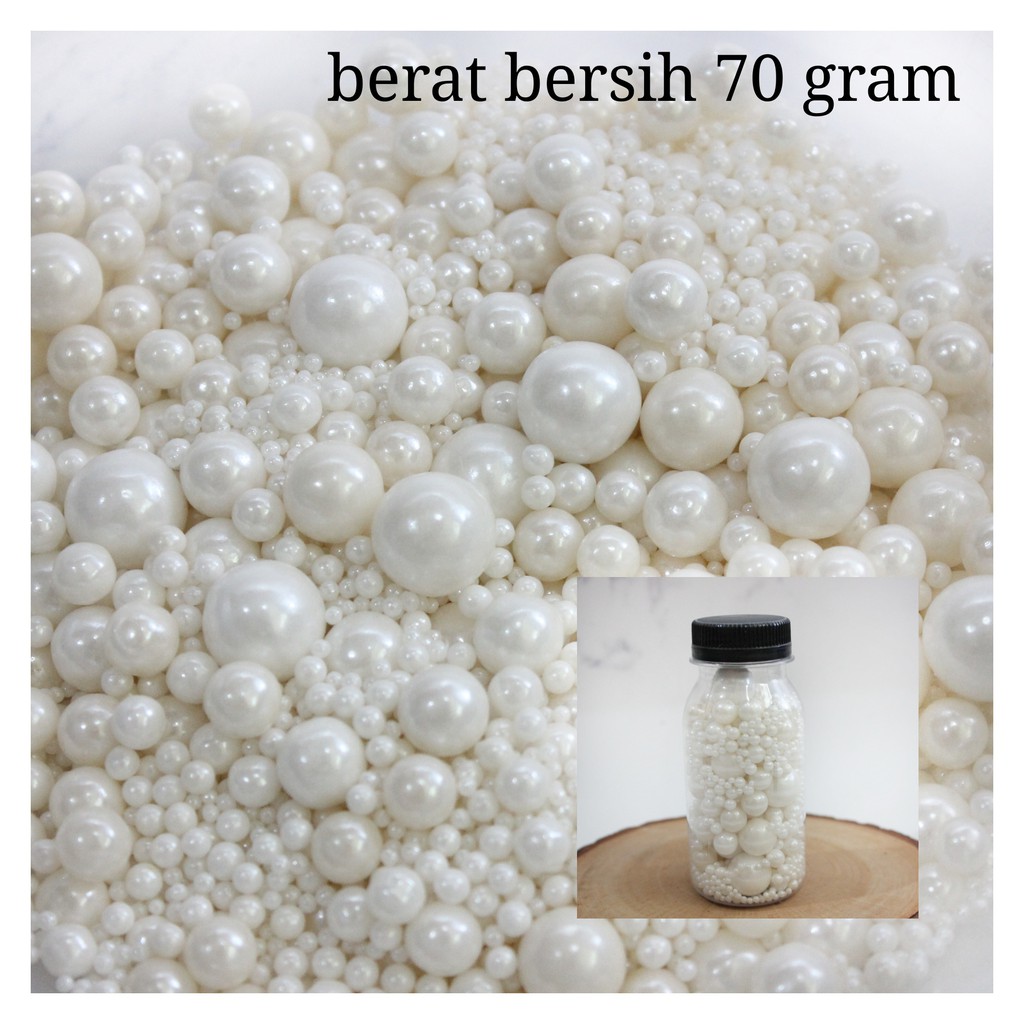 

Sugar sprinkle hiasan kue nett 70 gram pearl white mix