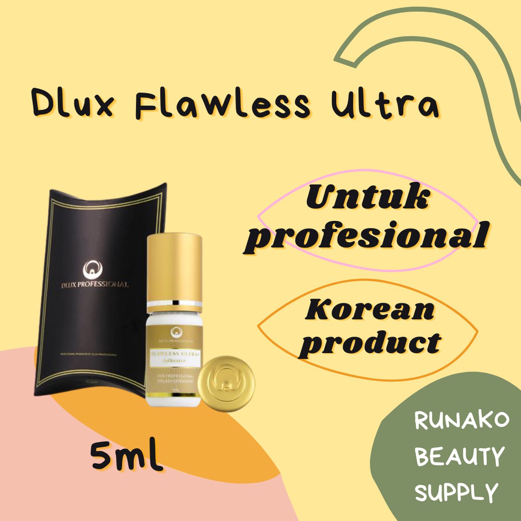 Lem Eyelash Extensions Dlux Flawless Ultra+ Bulu Mata Ori Asli Ukuran 5ml