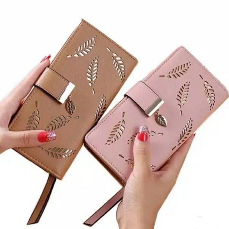 Dompet Panjang Wanita Motif Bunga Dompet Murah Fashion Tebal Dompet Lipat