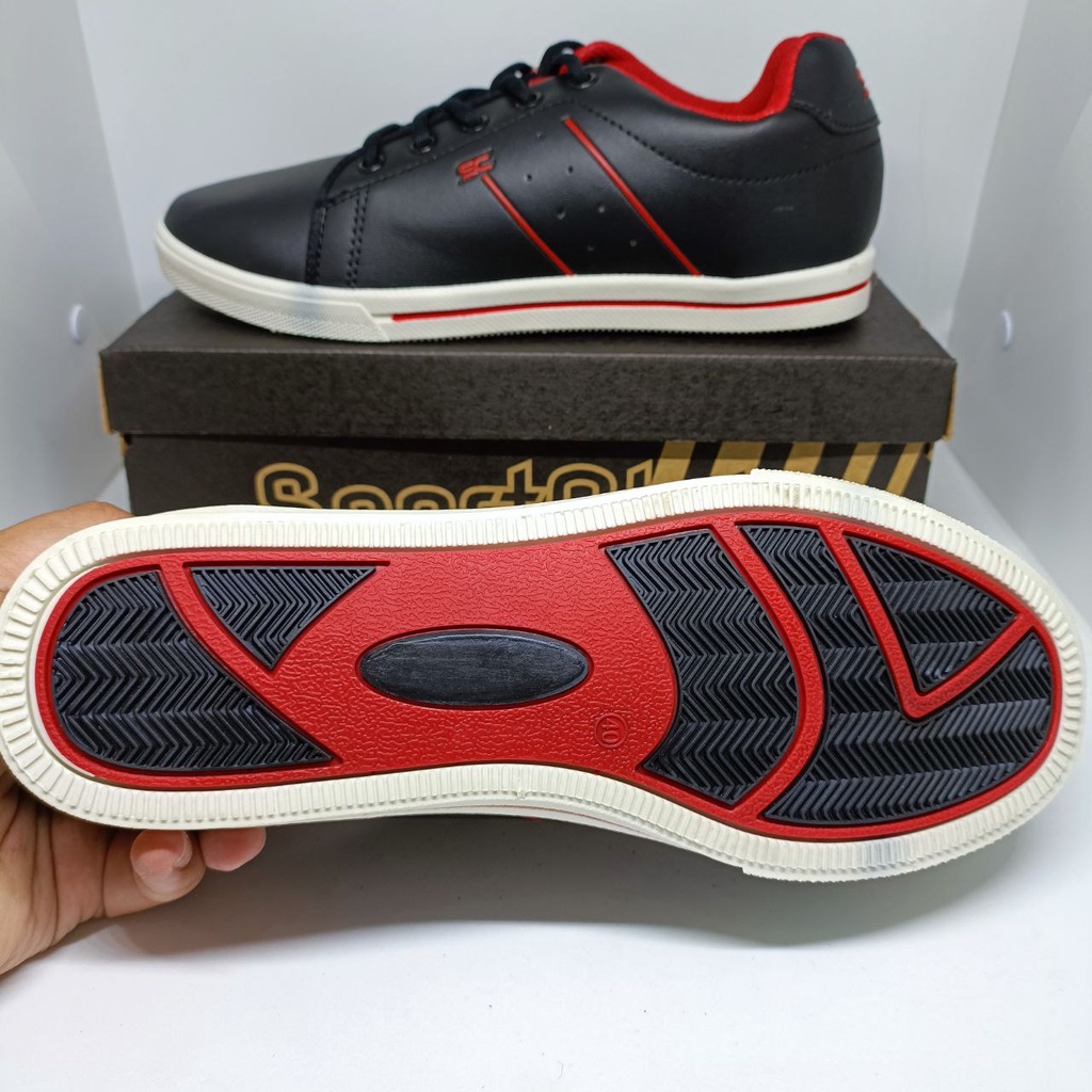 SPORT CLUB STAIN HITAM MERAH TALI/SEPATU SEKOLAH/SEPATU TALI/SEPATU FASHION/SEPATU ANAK TK SD SMP SMA/SEPATU TERBARU/SEPATU MURAH/SEPATU FORMAL