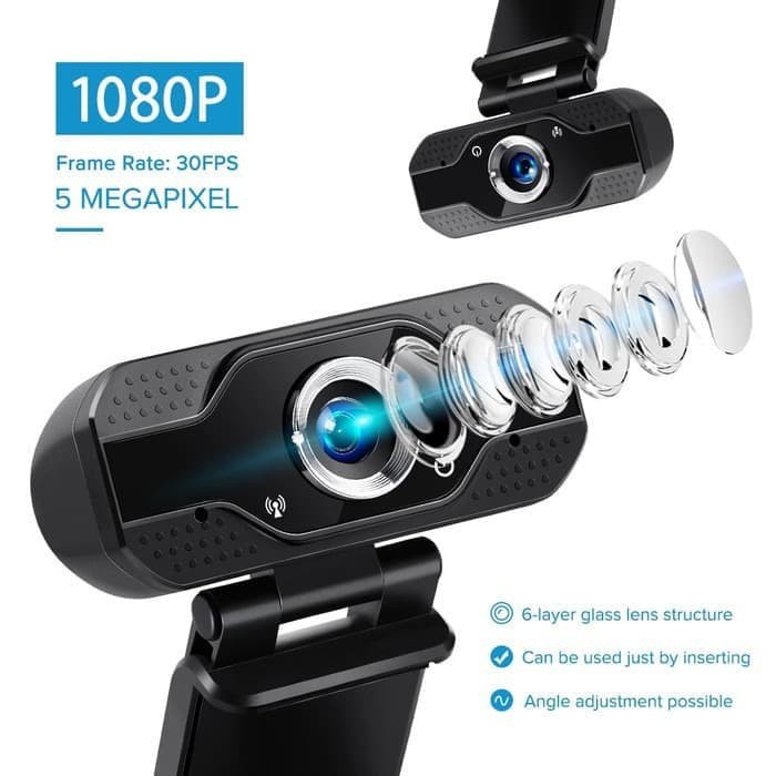 KRX Webcam USB Full HD 1080P Microphone