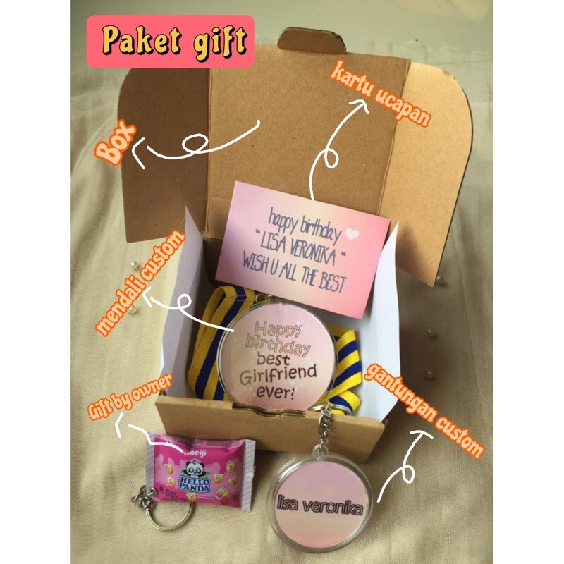 

Giftbox mendali custom & gantungan kunci | hadiah ulang tahun | hadiah wisuda | hadiah aniversarry