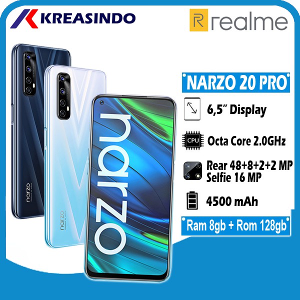 Realme Narzo 20 Pro 8/128 Ram 8GB Internal 128GB Garansi Resmi