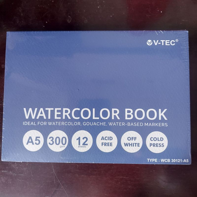 

AI Watercolor Book V-TEC Buku Gambar Watercolor Size A5