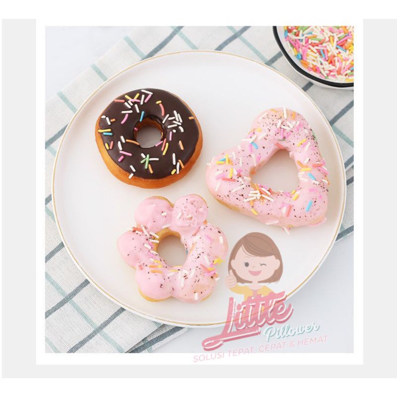 Cetakan Donat Set - Cetakan kue donat bulat hati bunga - Cetakan Donat Plastik