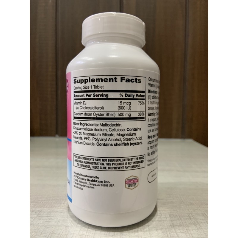 21st Century Calcium 500 D3 400 Tablets Shopee Indonesia