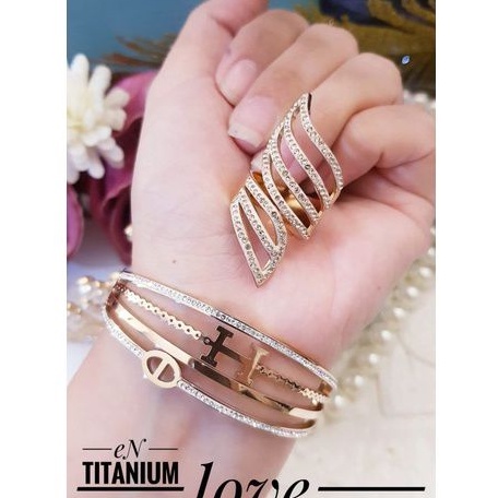 titanium set gelang cincin put78383