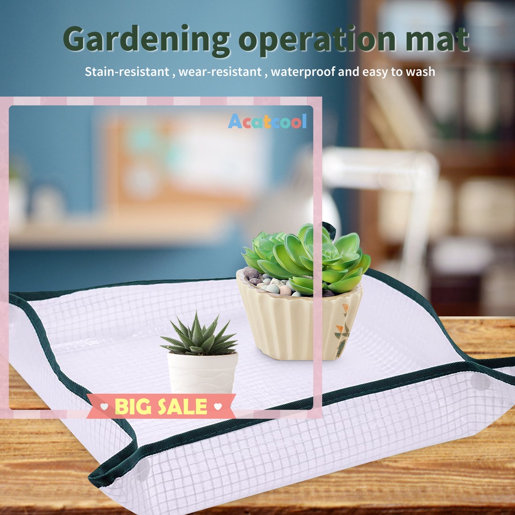 Foldable Gardening Potting Mat - Waterproof Dust Proof Square Repotting Mat