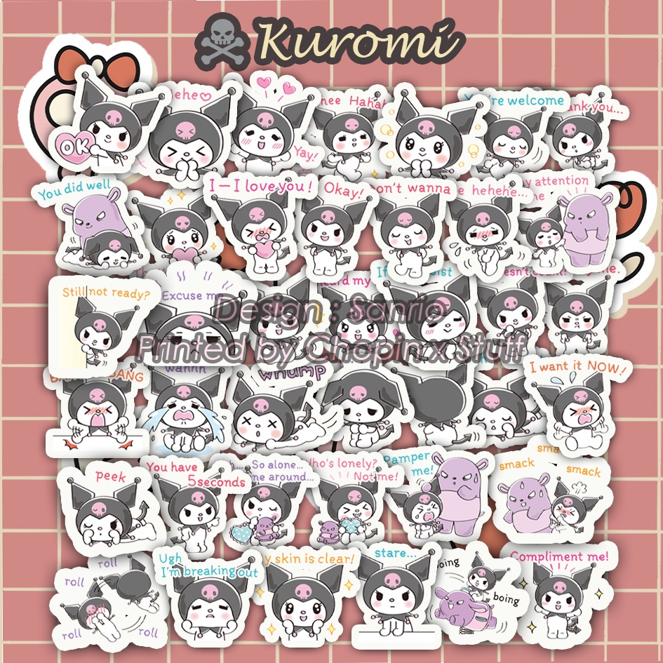 

Sticker Pack Too Cute Kuromi (Sanrio) @40pcs / Stiker Kuromi Lucu Imut (chopin.x.stuff)
