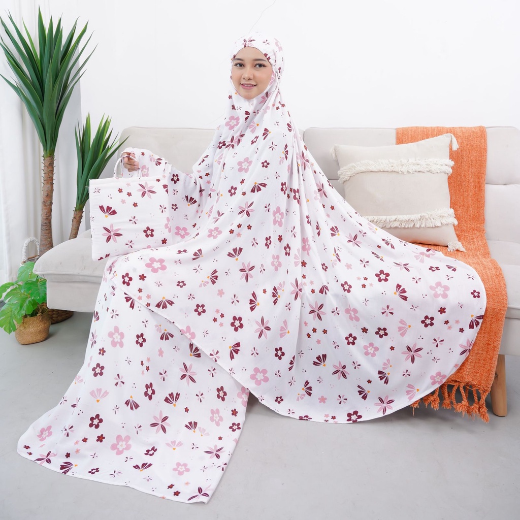 MUKENA BALI RAYON DEWASA MOTIF BUNGA TIEDYE | MUKENA DEWASA KATUN | MUKENA KATUN | MUKENA MOTIF TRAVEL