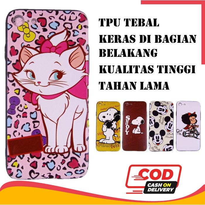 Softcase Case Casing Cesing iPhone 7 8 Kartun Mickey Mouse Snoopy CSM01