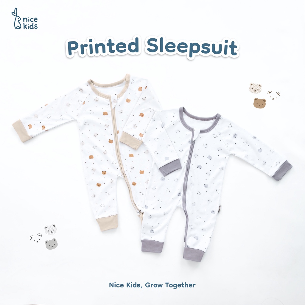 Nice Kids - Printed Sleepsuit (Jumper Bayi 0-2 Tahun)