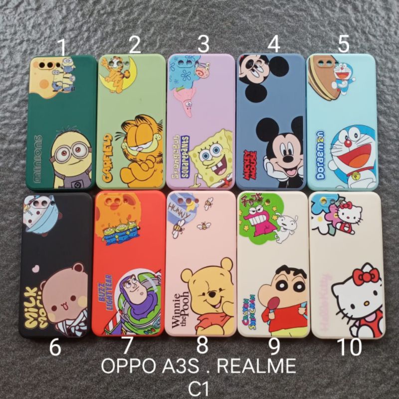 case gambar Oppo A3S A5 realme C1 motif cewek ( 5 motif ) soft softcase softshell silikon cover casing kesing housing