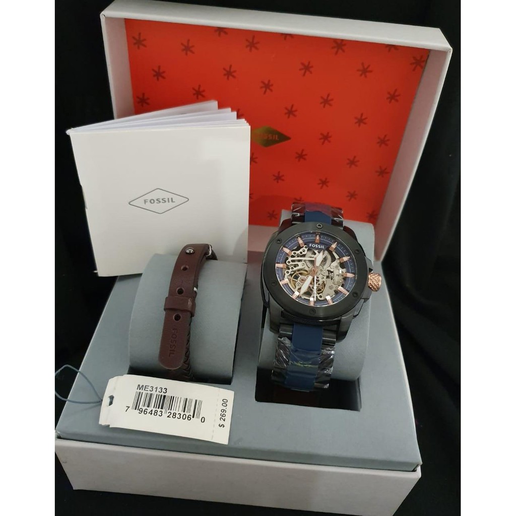 FOSSIL - ME3133 ORIGINAL + Free Gelang Leather