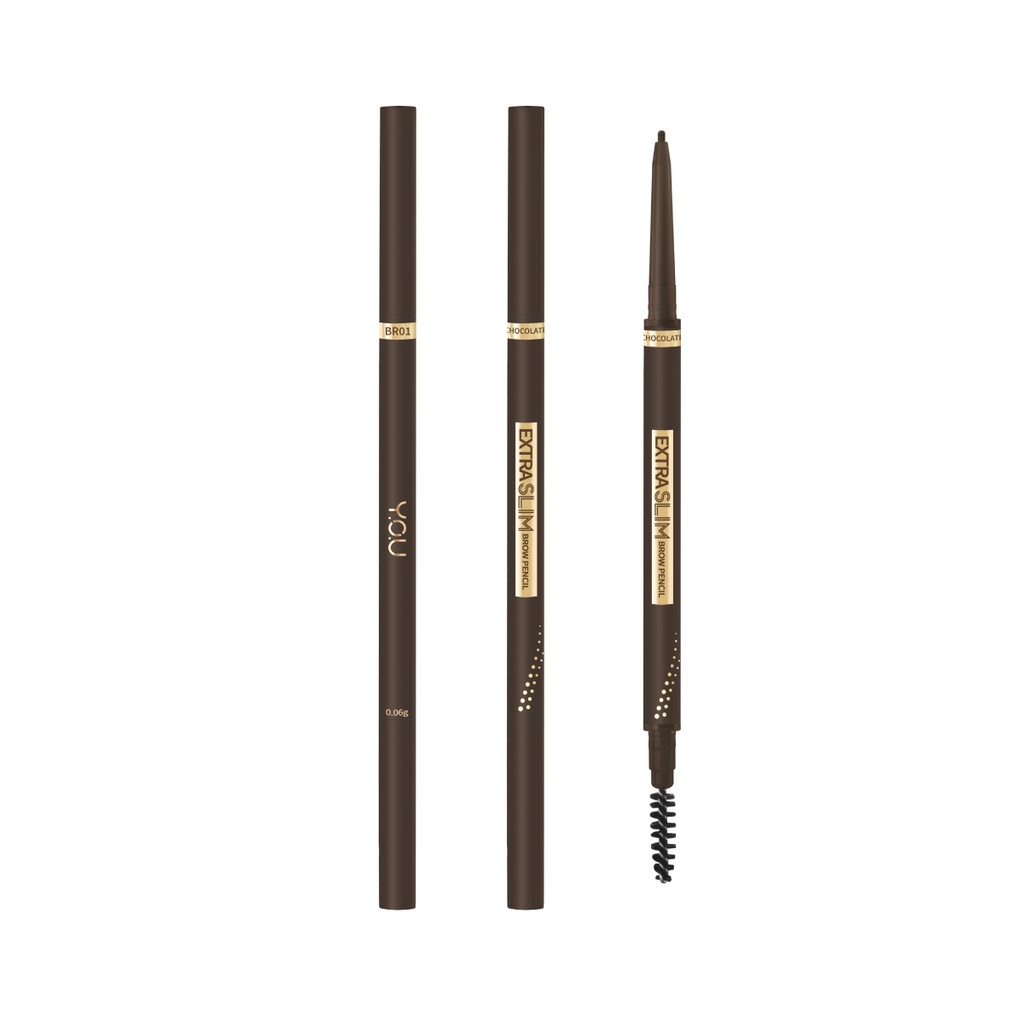 YOU PENSIL ALIS Extra Slim Eyebrow Pencil [Tahan Air | High Pigment| Long Lasting|Waterproof] | Pensil Alis Tahan Air