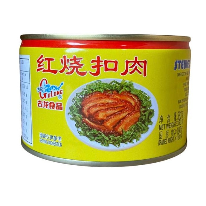 Gulong Stewed Pork Slice Babi Hong Daging Samcan Babi Kaleng 383gr