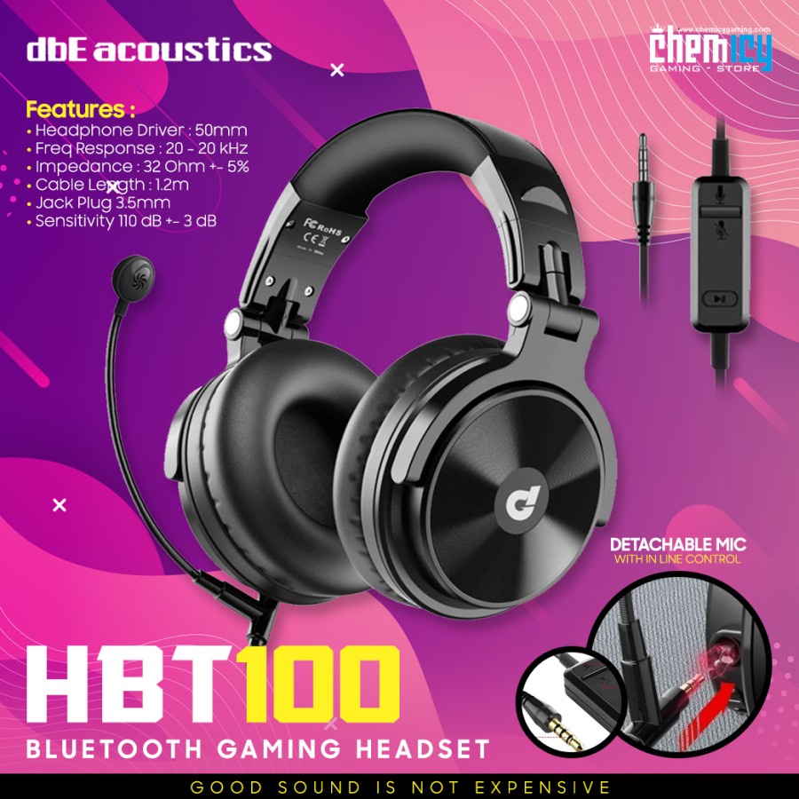 dbE HBT100 / HBT-100 Bluetooth Gaming Headset